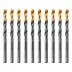 Сверло по металлу Denzel, 6 мм, HSS-Tin, Golden Tip, 10 шт. 717215 купить в Ноябрьске