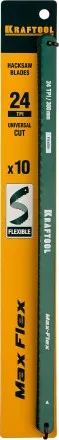 Полотно гибкое Max Flex, KRAFTOOL 15941-24-S10, безопасное, с волнообразной разводкой, 24 TPI, 10шт, 300мм 15941-24-S10 купить в Ноябрьске