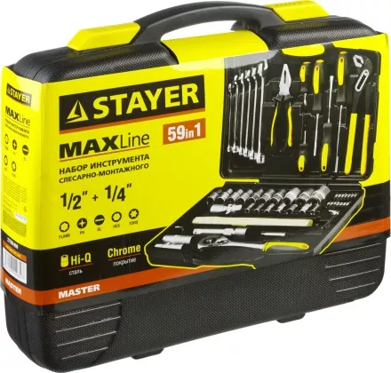 Набор слесарно-монтажного инструмента STAYER &quot;MASTER&quot;, 58 предметов 27760-H59 купить в Ноябрьске