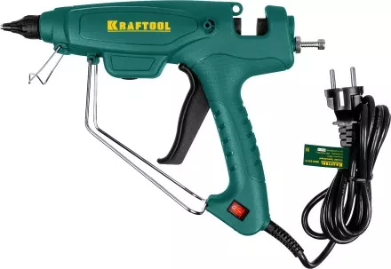 Пистолет клеевой (термоклеящий) &quot;PRO&quot;, KRAFTOOL 06843-220-12, эл, двухкомп корпус, рабоч темп 193град, выход клея 1,2кг/час, d=12мм, 220Вт 06843-220-12 купить в Ноябрьске