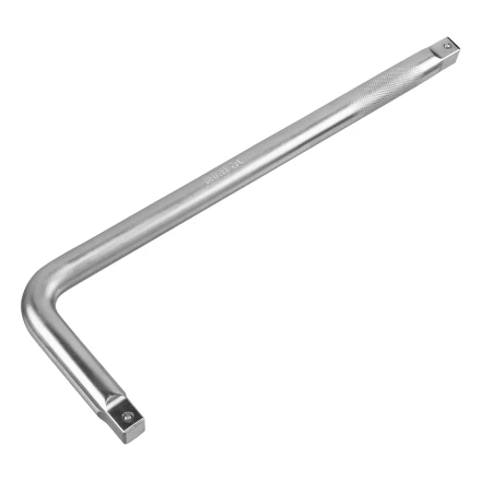 Вороток Г-образный, 450*150 мм, квадрат 3/4&quot;, CrV, матовый хром Denzel 14069 купить в Ноябрьске