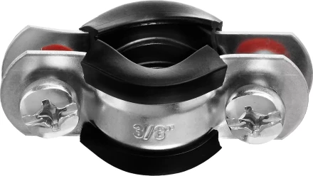 Хомут трубный с гайкой, оцинкованный, 3/8&quot;, 10шт, ЗУБР Мастер 37850-15-19 37850-15-19 купить в Ноябрьске