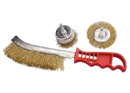 Набор щеток для дрели 3 шт 1 плоская 65 мм 50 мм &quot;чашка&quot; ручная металлическая MATRIX 74484 купить в Ноябрьске