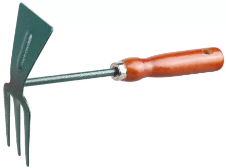 Мотыжка GRINDA, прямое лезвие, 3 зубца, из углеродистой стали с деревянной ручкой, 250 мм 8-421235_z01 купить в Ноябрьске