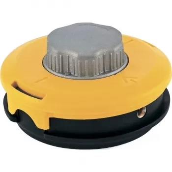 Катушка триммерная  полуавтоматическа легкая заправка лески, гайка M10x1.25 левая резьба винт M10-M10 левая резьба алюминиевая кнопка  DENZEL 96322 купить в Ноябрьске