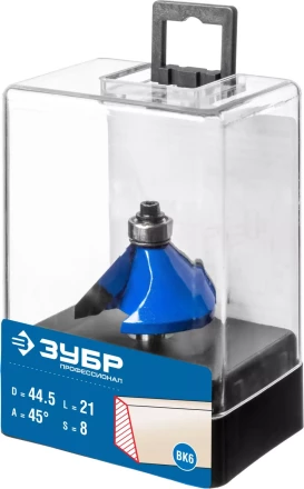 ЗУБР 44.5 x 23 мм, фреза кромочная калевочная (фасочная) №9, Профессионал (28711-44.5) купить в Ноябрьске