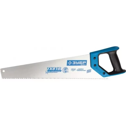 Ножовка по дереву (пила) ЗУБР ЛЕВША-6 400 мм, 6TPI, прямой зуб, быстрый рез поперек волокон, для крупных и средних заготовок, закалка, 2K рукоятка 15230-40 купить в Ноябрьске