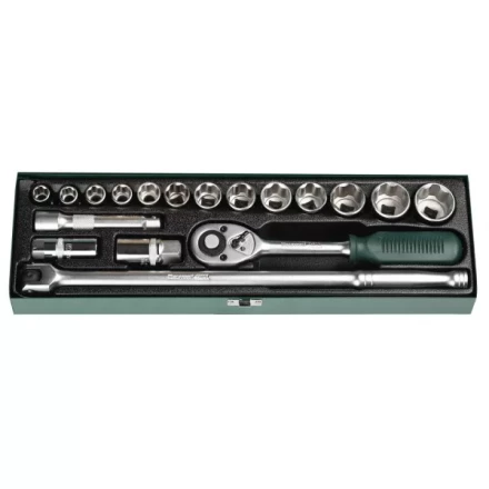 Набор торцовых головок KRAFTOOL &quot;INDUSTRIE QUALITAT&quot; (1/2&quot;) универсальный, Cr-V, металлический кейс, 18 предметов 27892-H18 купить в Ноябрьске