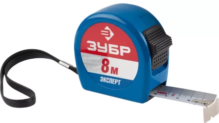 Рулетка ЗУБР, алюмин корпус повышенной прочности, нейлон покрытие, компактная эргоном конструкция, 8м/25мм 34058-08-25 купить в Ноябрьске