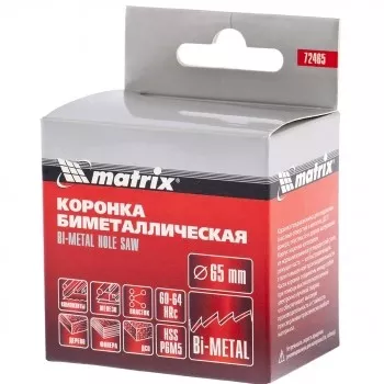 Коронка BIMETAL 65 мм MATRIX 72465 купить в Ноябрьске