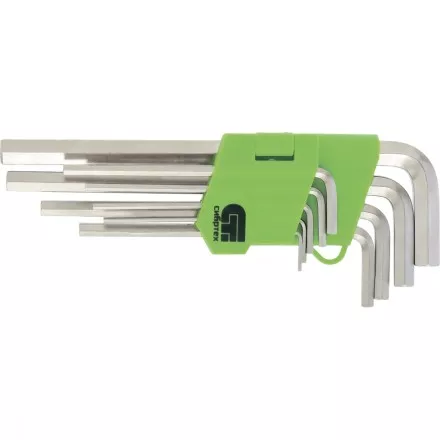 Набор ключей имбусовых Tamper-Torx 9 шт TTT10-T50 45x закаленные короткие никелированные Сибртех 12321 купить в Ноябрьске