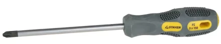 Отвертка STAYER &quot;PROFESSIONAL&quot; &quot;MAX-GRIP&quot; слесарная, Cr-V, намагниченная, PZ №3x150мм 25822-3-150 G купить в Ноябрьске