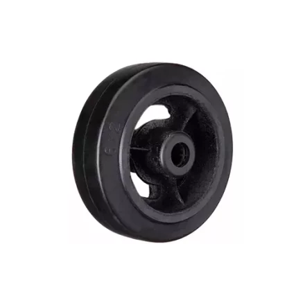 Колесо большегрузное неповоротное D 46 100 мм чугунное обрезиненное 1024867 купить в Ноябрьске