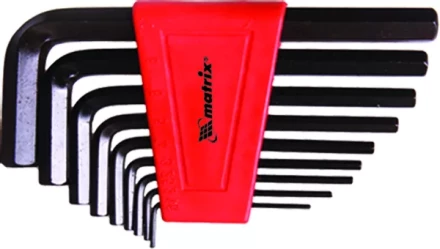 Набор ключей шестигранных имбусовых HEX 1.5–10 мм CrV  9 шт. MATRIX 11226 купить в Ноябрьске