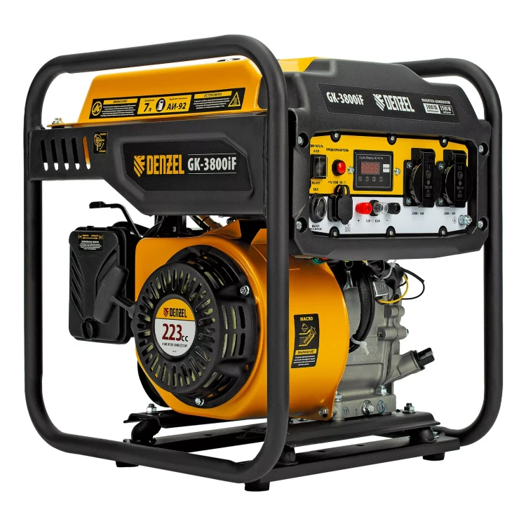 Генератор инверторный DENZEL GK-3800iF, 3,8 кВт, 230 В, ручной старт купить в Ноябрьске