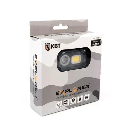 Фонарик налобный светодиодный КВТ HL-6578 с сенсором движения (82071) купить в Ноябрьске