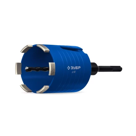 ЗУБР АСК d 68 мм (М16, рабочая глубина 75 мм, лазерная сварка), алмазная сегментная коронка для подрозетников, Профессионал (29875-68) купить в Ноябрьске