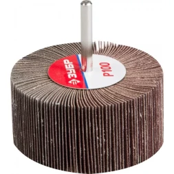 Круг шлифовальный ЗУБР &quot;МАСТЕР&quot; веерный лепестковый, на шпильке, тип КЛО, зерно-электрокорунд нормальный, P100, 40х80мм 36604-100