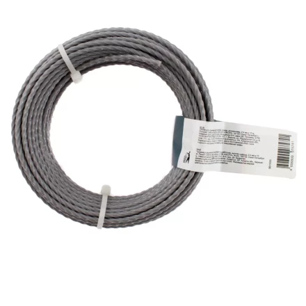 Леска для триммера квадратная витая, армированная алюминием, 2.4 мм х 10 м, Россия Сибртех 961995 купить в Ноябрьске