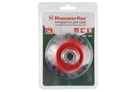 Кордщетка HAMMER чаша 85мм для УШМ витая сталь (207-106) купить в Ноябрьске
