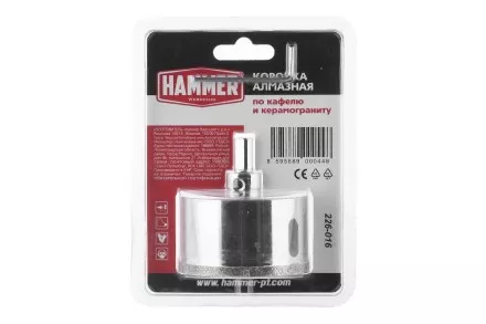 Коронка алмазная HAMMER Ф68мм HEX (DHS 68.0*65/5) купить в Ноябрьске