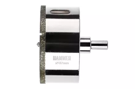 Коронка алмазная HAMMER Ф82мм HEX(DHS82.0*65/5) купить в Ноябрьске