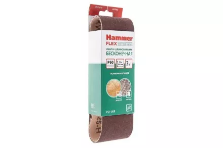 Лента шлиф. бесконечная HAMMER 75х533мм P60 купить в Ноябрьске