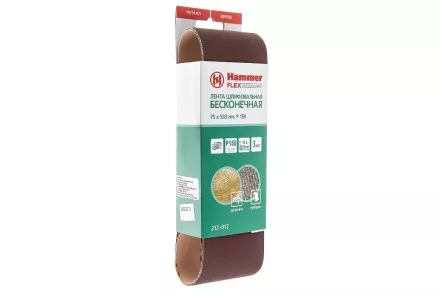 Лента шлиф. бесконечная HAMMER 75х533мм P150 купить в Ноябрьске