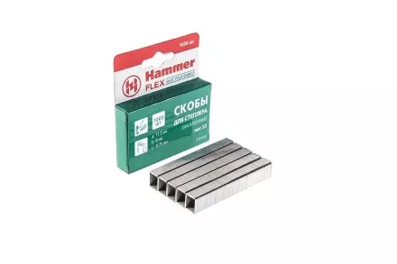 Скобы для степлера HAMMER 215-013 8мм, тип 53, 1000 шт. купить в Ноябрьске