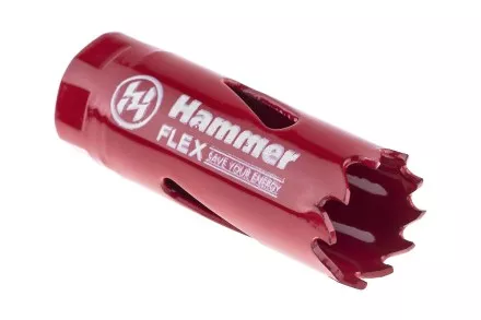 Коронка биметаллическая HAMMER Ф19х38мм 1/2&quot;  BiMETALL (224-001) купить в Ноябрьске