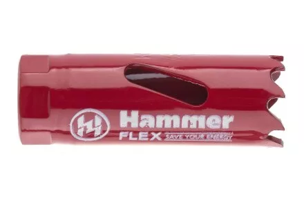 Коронка биметаллическая HAMMER Ф19х38мм 1/2&quot;  BiMETALL (224-001) купить в Ноябрьске