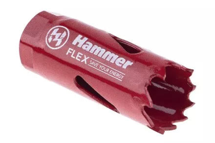 Коронка биметаллическая HAMMER Ф20х38мм 1/2&quot; BiMETALL (224-002) купить в Ноябрьске