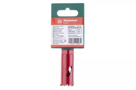 Коронка биметаллическая HAMMER Ф20х38мм 1/2&quot; BiMETALL (224-002) купить в Ноябрьске