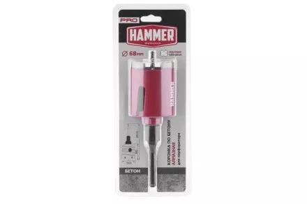 Коронка алмазная HAMMER Ф 68мм (242-503) купить в Ноябрьске