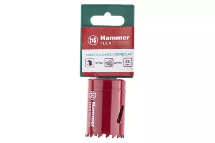 Коронка биметаллическая HAMMER Ф35х38мм 5/8&quot; BiMETALL (224-007) купить в Ноябрьске