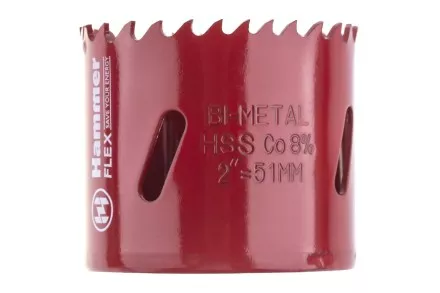 Коронка биметаллическая HAMMER Ф51х38мм 5/8&quot; BiMETALL (224-010) купить в Ноябрьске
