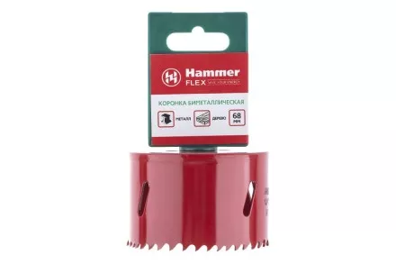 Коронка биметаллическая HAMMER Ф68х38мм 5/8&quot; BiMETALL (224-013) купить в Ноябрьске