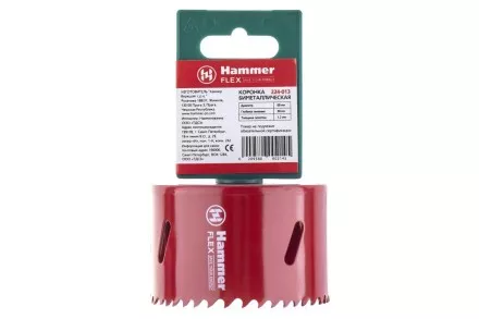 Коронка биметаллическая HAMMER Ф68х38мм 5/8&quot; BiMETALL (224-013) купить в Ноябрьске