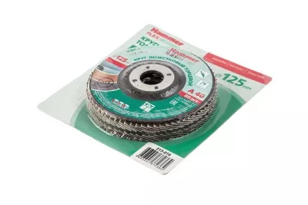 Круг Лепестковый Торцевой (КЛТ) HAMMER КЛТ 1 Ф125х22 Р40 213-016 купить в Ноябрьске