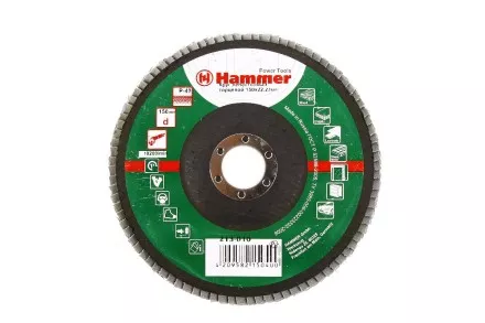 Круг Лепестковый Торцевой (КЛТ) HAMMER КЛТ 1 Ф150х22 Р40 213-010 купить в Ноябрьске