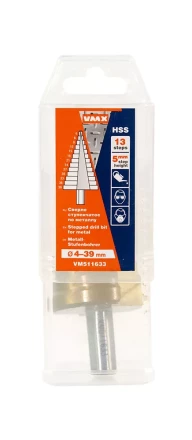 Сверло для металла ступенчатое 4-39 13 ступ ход 5 VMX 511633 купить в Ноябрьске