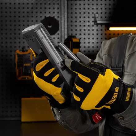 Степлер мебельный Denzel 40213, пластиковый корпус, тип 53, 6-14 мм, тип 300, 15 мм, тип 500, 15 мм купить в Ноябрьске