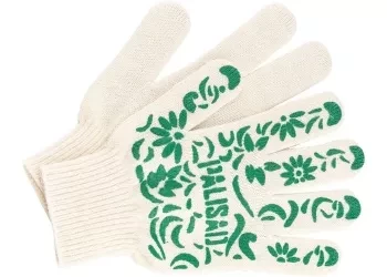 Перчатки садовые х/б, ПВХ узор &quot;летний сад&quot;, 10 класс, PALISAD Россия 67771 купить в Ноябрьске