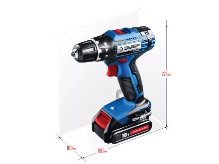 Дрель-шуруповерт 2 АКБ DL-16 A5 серия ПРОФЕССИОНАЛ купить в Ноябрьске