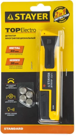 Металлодетектор STAYER &quot;STANDARD&quot; &quot;TOPElectro&quot; многофункциональный, 2в1 45296 купить в Ноябрьске