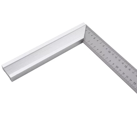 Угольник стальной 400 мм, нержавеющая сталь, градуировка, алюминиевое основание Denzel 32398 купить в Ноябрьске