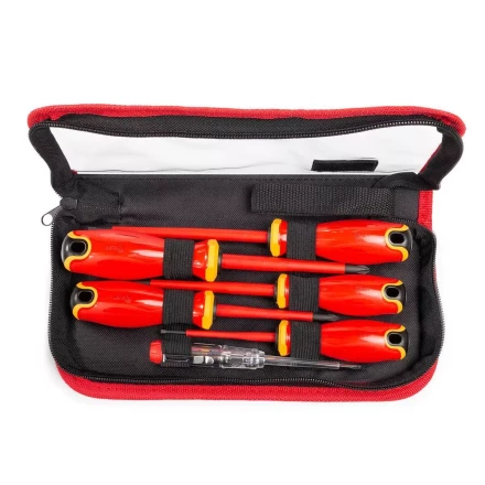 Набор диэлектрических отверток КВТ VDE НИО-2206-S сталь S2, профиль SL, PH, 6 шт. (88925) купить в Ноябрьске