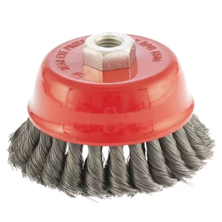 Щетка для УШМ 100 мм М14 &quot;чашка&quot; двухрядная крученая проволока 0,5 мм MTX 74682 купить в Ноябрьске