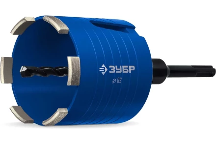 ЗУБР АСК d 82 мм (М16, рабочая глубина 75 мм, лазерная сварка), алмазная сегментная коронка для подрозетников, Профессионал (29875-82) купить в Ноябрьске