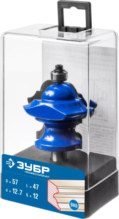 ЗУБР 57 x 47.6 мм, хвостовик 12 мм, фреза кромочная фигурная №6, Профессионал (28717-57) купить в Ноябрьске